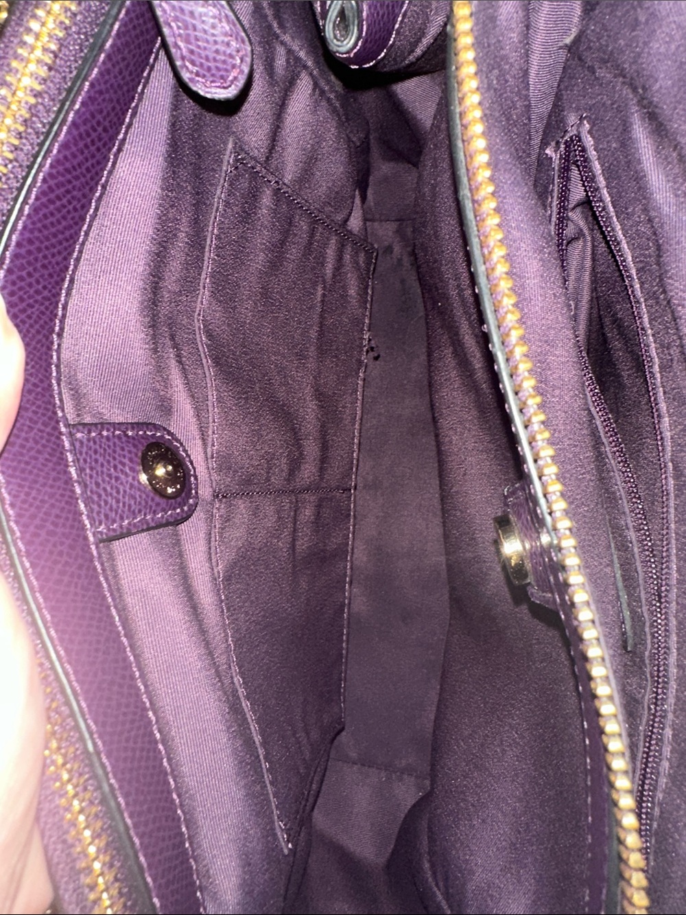 Coach Christie Purple Satchel with Gold Hardware F36637 - Picture 10 of 14